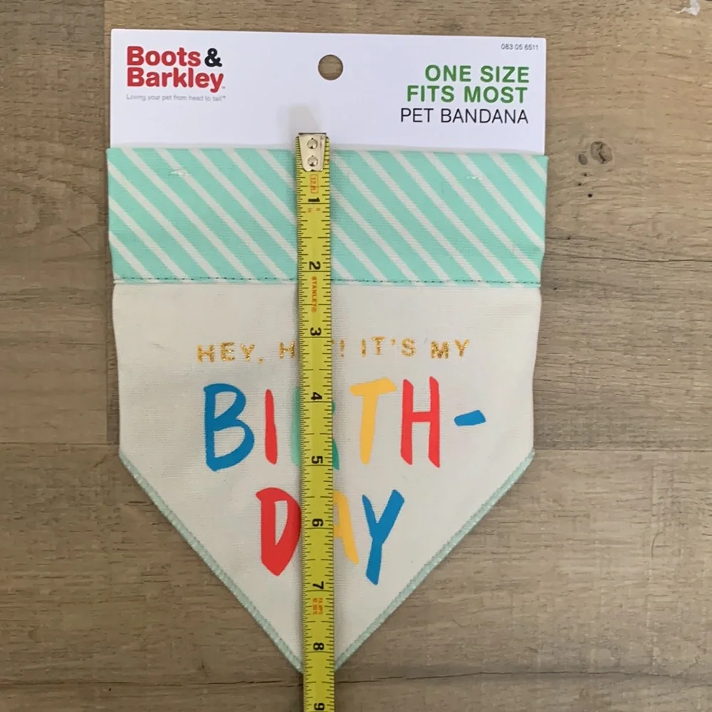 Reversible Birthday/Adoption Day Dog Bandana Collar Slide‎ - Boots & Barkley
